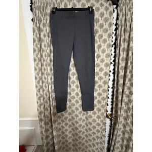 Women’s Medium Long Betabrand Treggings Gray Pinstripe yoga work dress pants EUC